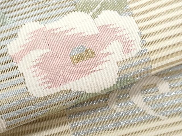 平和屋着物*夏物 八寸名古屋帯 絽綴れ 枝花文 金銀糸 正絹 逸品 CABI5885fb