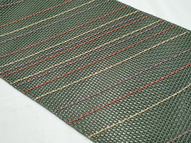 平和屋着物*夏物 八寸名古屋帯 羅 斜線文 正絹 逸品 CABI5906fb