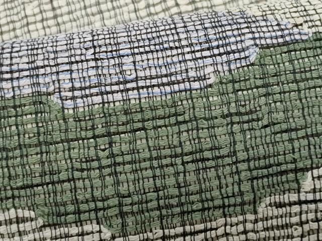 平和屋着物*夏物 八寸名古屋帯 櫛織 抽象文様 正絹 逸品 CABI5916fb