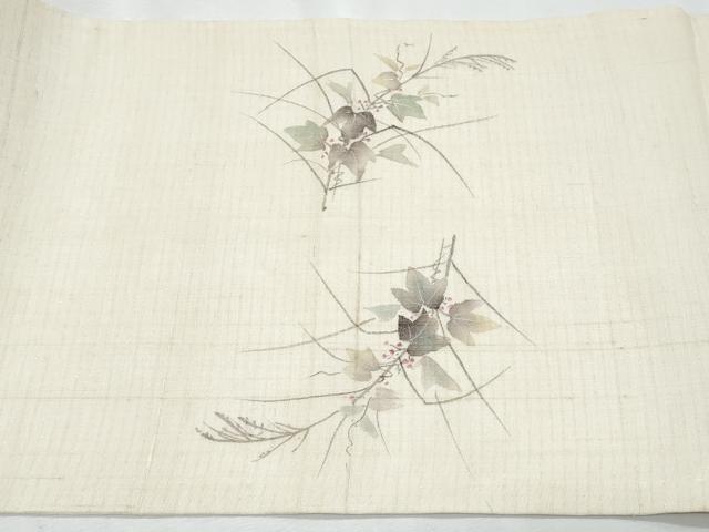 平和屋着物*夏物 九寸名古屋帯 桔梗枝松文 正絹 逸品 CABI5923fb