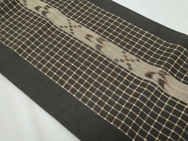 平和屋着物*夏物 八寸名古屋帯 間道 自然布 逸品 CABI5926fb