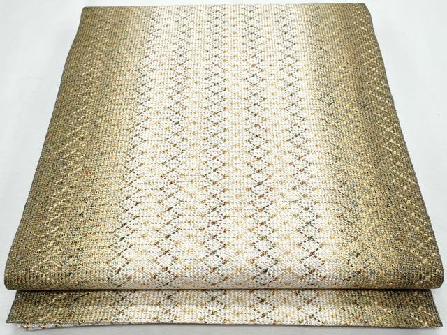 平和屋着物*夏物 八寸名古屋帯 組み織 菱間道 金糸 正絹 逸品 CABI5930fb