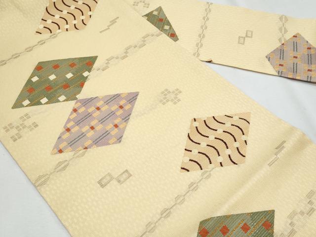 平和屋着物*夏物 九寸名古屋帯 菱吉祥文 正絹 逸品 CABI5959fb