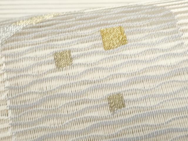 平和屋着物*夏物 八寸名古屋帯 絽綴れ 抽象文様 金銀糸 正絹 逸品 CABI5963fb
