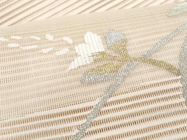 平和屋着物*夏物 八寸名古屋帯 絽綴れ 桔梗 金銀糸 正絹 逸品 CABI5967fb
