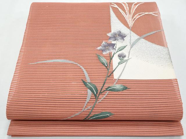 平和屋着物*夏物 八寸名古屋帯 絽綴れ 枝花文 金銀糸 正絹 逸品 CABI5969fb