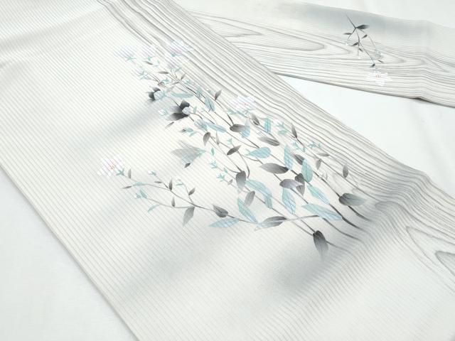 平和屋着物*夏物 九寸名古屋帯 手描き 枝花文 正絹 逸品 CABI5970fb