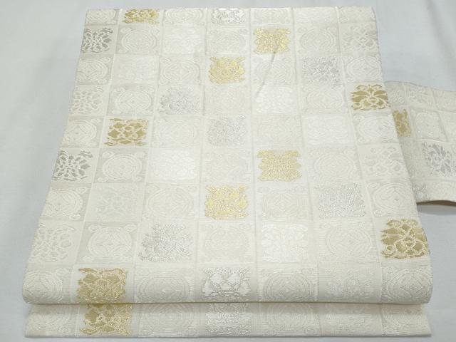 平和屋着物*夏物 全通柄 九寸名古屋帯 遠州七宝 金銀糸 正絹 逸品 CABI5972fb