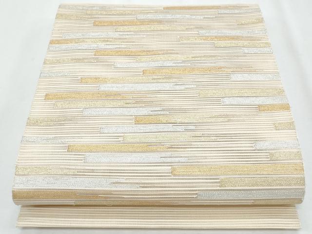 平和屋着物*夏物 八寸名古屋帯 絽綴れ 横段文 正絹 逸品 CABI5973fb