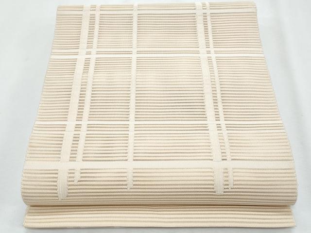 平和屋着物*夏物 八寸名古屋帯 絽綴れ 格子柄 正絹 逸品 CABI5977fb