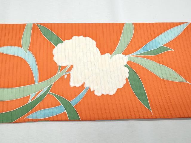 平和屋着物*夏物 塩瀬 九寸名古屋帯 駒刺繍 枝花文 正絹 逸品 CABI5979fb
