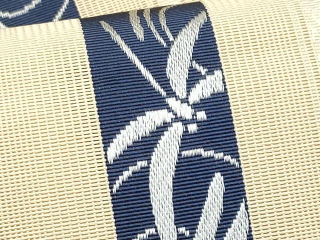 平和屋着物*夏物 本場筑前博多織 八寸名古屋帯 献雅 トンボ間道 西村織物謹製 博多金ラベル 証紙付き 正絹 逸品 CABI5981fb