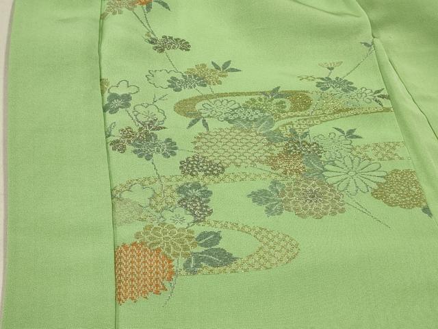 平和屋着物#羽織 寿光織 流水草花文 金銀糸 正絹 逸品 CABI6020in