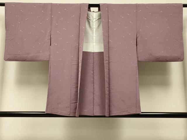 平和屋着物#羽織 色無地 石畳地紋 梅染色 正絹 逸品 CABI6033in