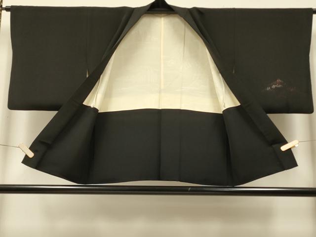 平和屋着物#羽織 寿光織 樹林風景文 黒地 金銀糸 正絹 逸品 CABI6034in