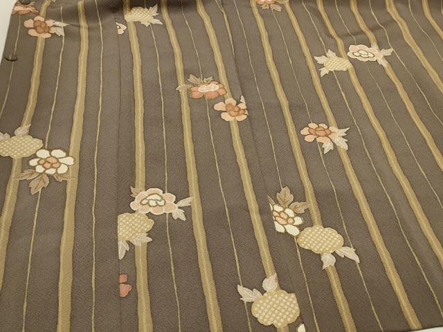 平和屋着物#道行コート 草花間道 金彩 正絹 逸品 CABI6039in
