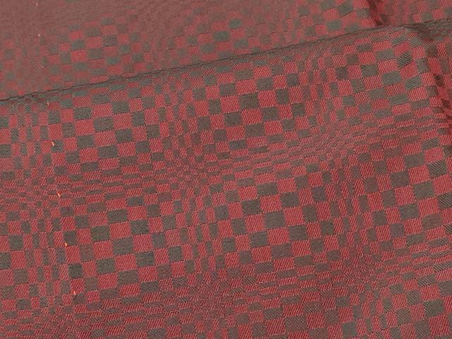 平和屋着物#和装コート 雨コート 単衣 幾何学文様 ロング丈 正絹 逸品 CABI6056in