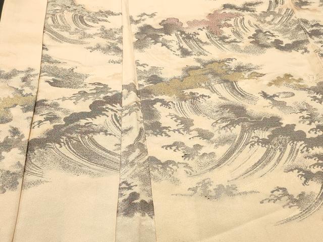 平和屋着物#羽織 寿光織 立波文 金銀糸 正絹 逸品 CABI6067in