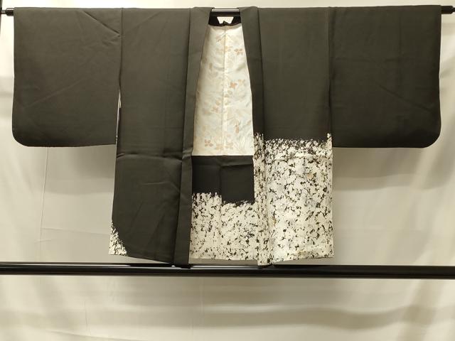 平和屋着物#羽織 霞文 黒地 金銀彩 正絹 逸品 CABI6075in