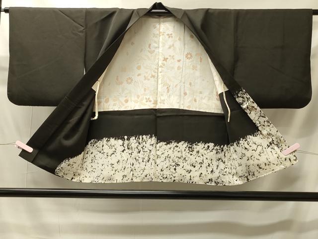 平和屋着物#羽織 霞文 黒地 金銀彩 正絹 逸品 CABI6075in