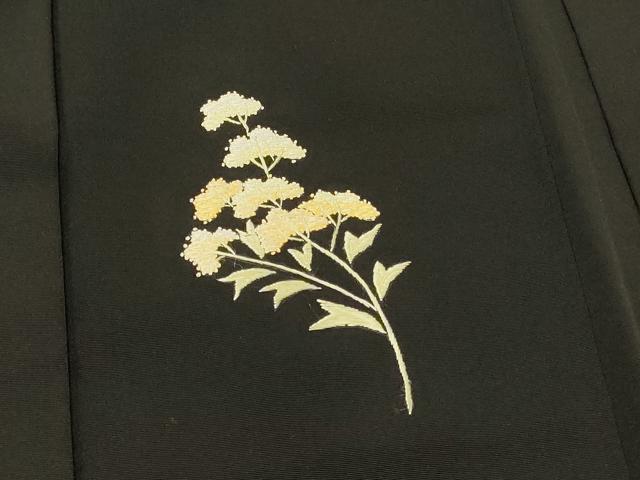 平和屋着物#羽織 総刺繍 花籠文 黒地 正絹 逸品 未使用 CABI6085in