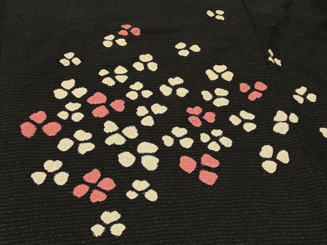 平和屋着物#羽織 絞り 舞花文 黒地 正絹 逸品 CABI6099in