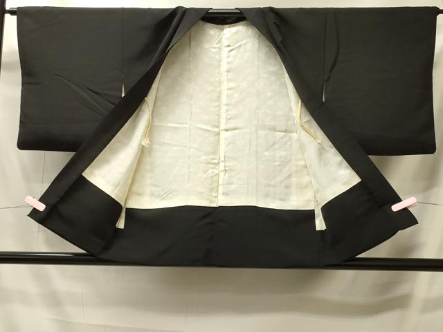 平和屋着物#羽織 寿光織 風景文 黒地 金糸 正絹 逸品 CABI6105in