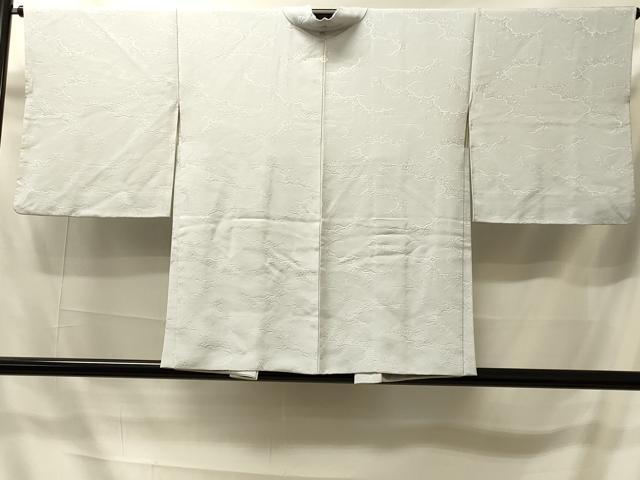 平和屋着物#羽織 色無地 雲重ね地紋 錆青磁色 正絹 逸品 CABI6108in