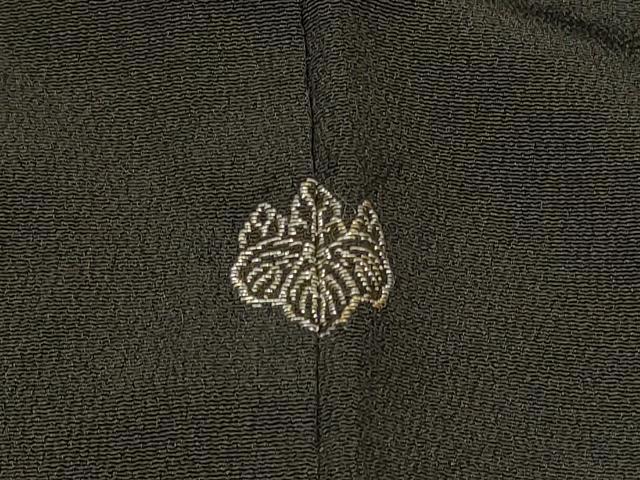 平和屋着物#羽織 寿光織 更紗花唐草文 黒地 金糸 正絹 逸品 CABI6115in