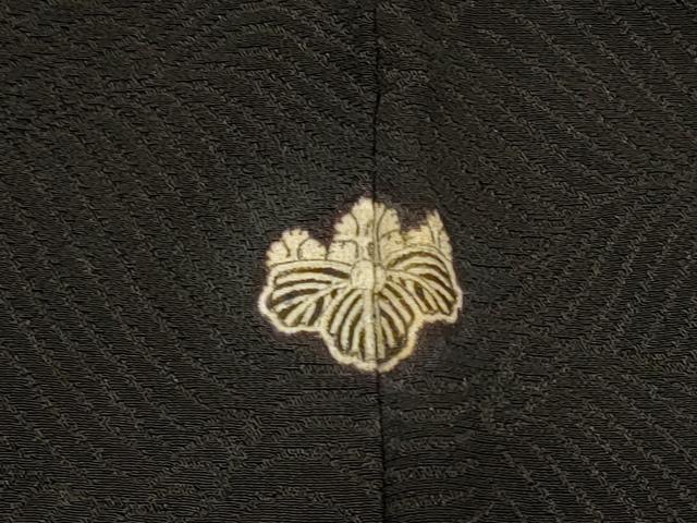 平和屋着物#羽織 寿光織 宝尽くし文 黒地 金銀糸 正絹 逸品 CABI6128in