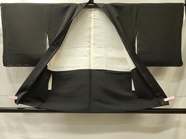 平和屋着物#羽織 仕覆枝花文 黒地 金銀糸 正絹 逸品 未使用 CABI6130in