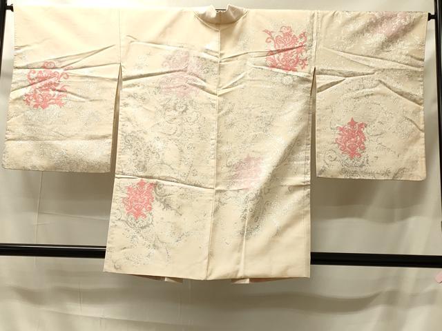 平和屋着物#羽織 寿光織 更紗花文 銀糸 正絹 逸品 CABI6152in