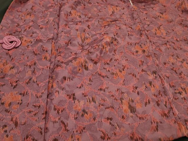 平和屋着物#道中着 花唐草文 正絹 逸品 CABI6164in