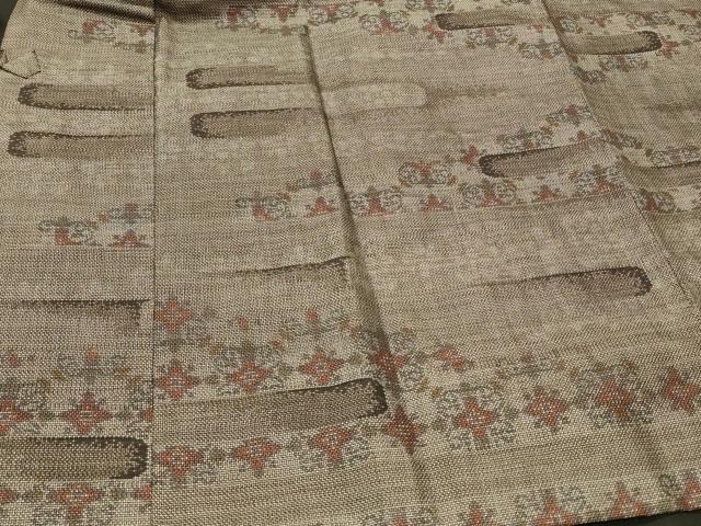 平和屋着物#本場大島紬 道中着 9マルキ 正倉院花文 正絹 逸品 CABI6177in