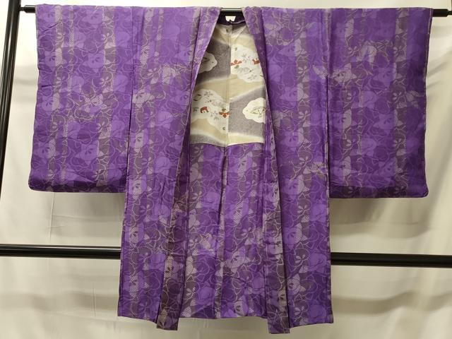 平和屋着物#アンティーク 大正ロマン 長羽織 草花文 正絹 逸品 未使用 CABI6179in