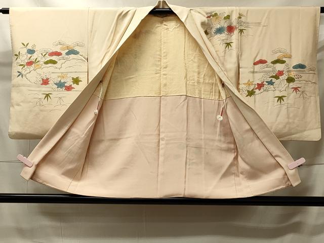 平和屋着物#羽織 手描き 草花文 暈し染め 正絹 逸品 CABI6182in