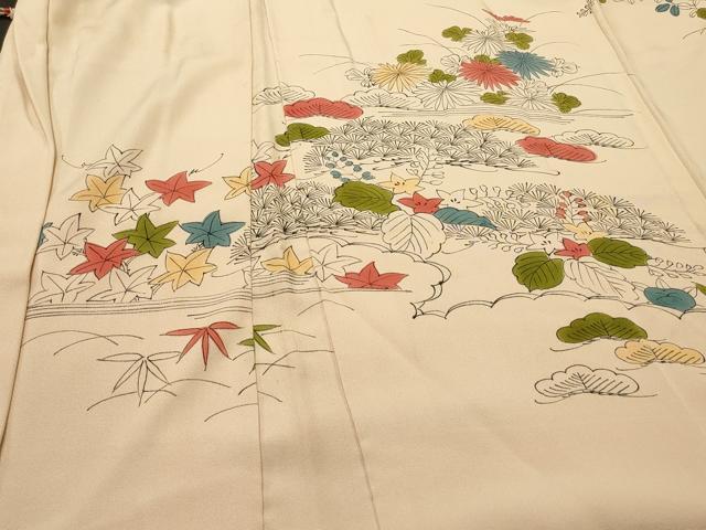 平和屋着物#羽織 手描き 草花文 暈し染め 正絹 逸品 CABI6182in