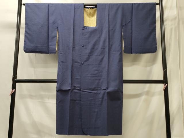 平和屋着物#道行コート 紬地 御召茶色 ロング丈 正絹 逸品 未使用 CABI6187in