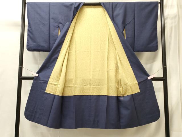 平和屋着物#道行コート 紬地 御召茶色 ロング丈 正絹 逸品 未使用 CABI6187in