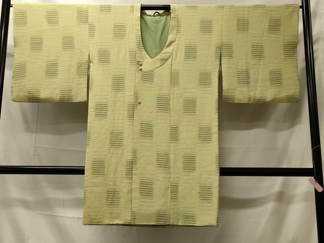 平和屋着物#道行コート 市松文様 ロング丈 正絹 逸品 CABI6188in