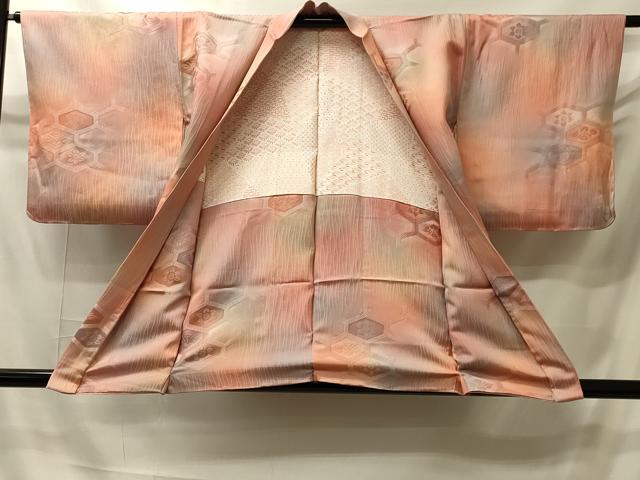 平和屋着物#羽織 地紋起こし 亀甲花文 暈し染め 正絹 逸品 未使用 CABI6189in