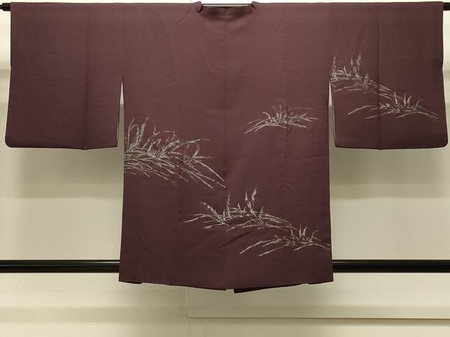 平和屋着物#道行コート 寿光織 枝葉文 銀糸 正絹 逸品 CABI6220in