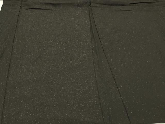 平和屋着物∞男性 長羽織 黒紋付き 銀通し地 キングサイズ 正絹 逸品 CABI6225in
