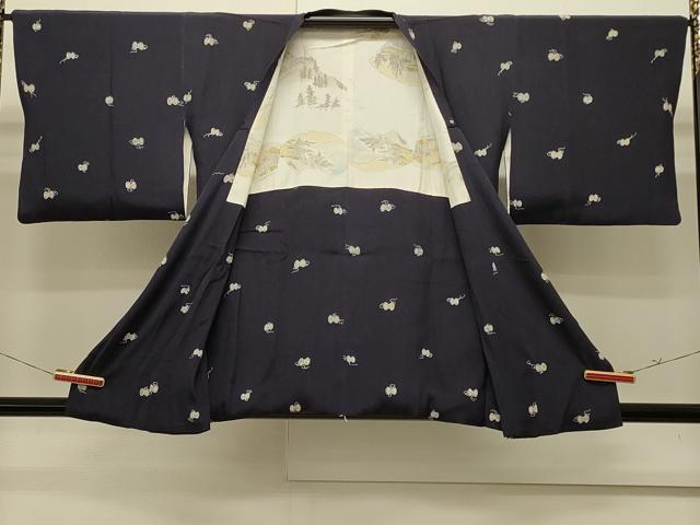 平和屋着物∞道行コート 鼓文 正絹 逸品 CABI6237in