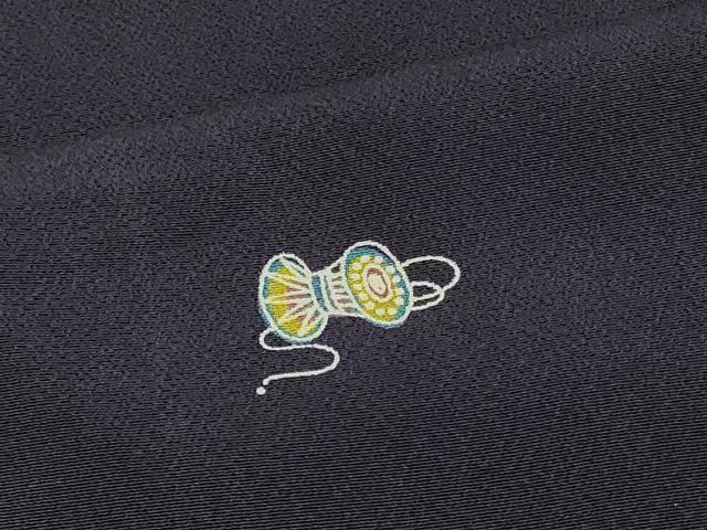 平和屋着物∞道行コート 鼓文 正絹 逸品 CABI6237in
