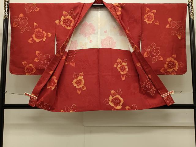 平和屋着物∞羽織 地紋起こし 舞花文 正絹 逸品 未使用 CABI6240in