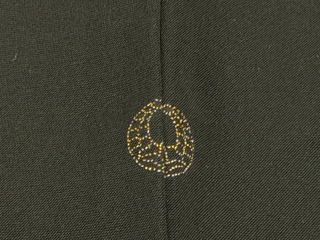 平和屋着物∞羽織 風景枝葉文 黒地 金彩 正絹 逸品 CABI6243in