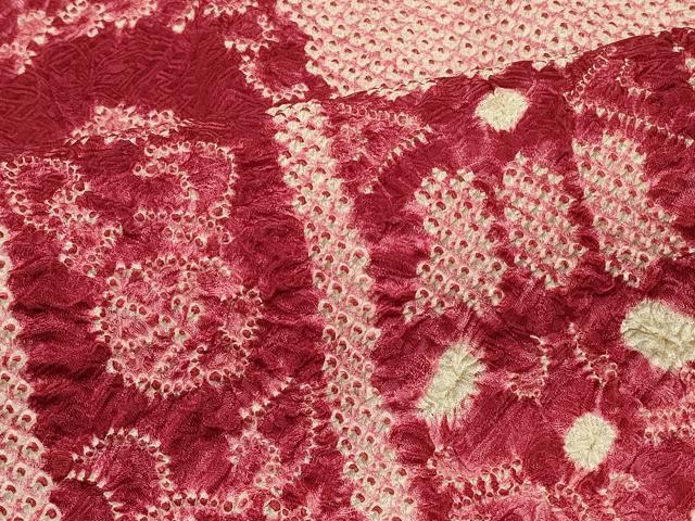 平和屋着物∞羽織 総絞り 洋花文 正絹 逸品 CABI6248in