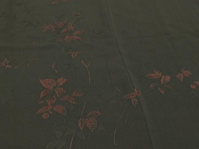 平和屋着物∞羽織 枝花文 黒地 正絹 逸品 CABI6250in