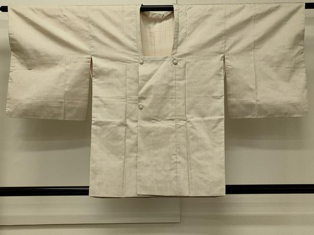 平和屋着物∞本場大島紬 白大島 道行コート 一元絣 正絹 逸品 CABI6264in